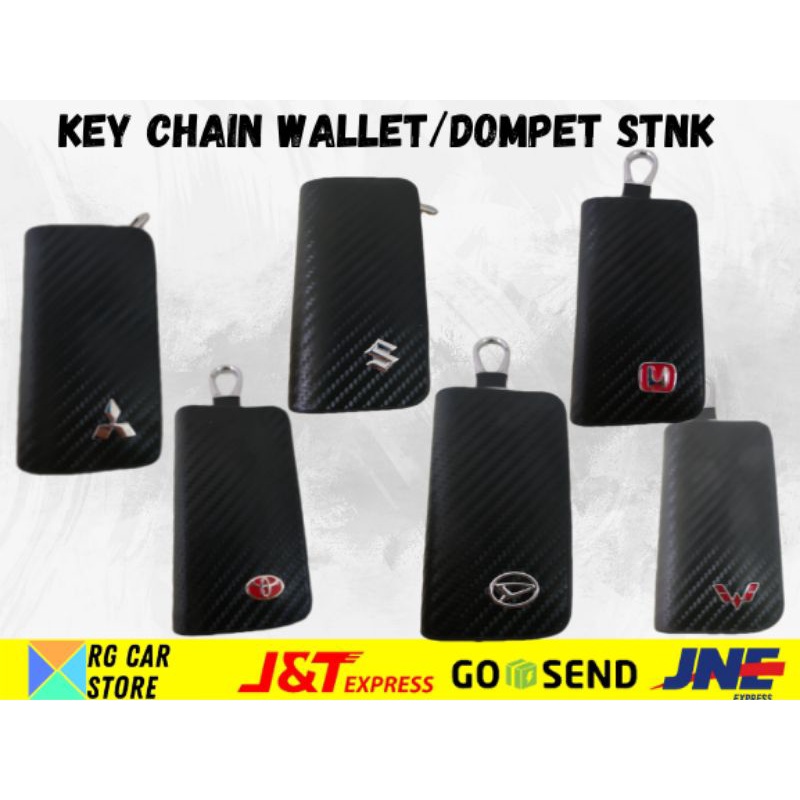 DOMPET STNK/KEY CHAIN WALLET MOTIF CARBON BERKUALITAS TINGGI