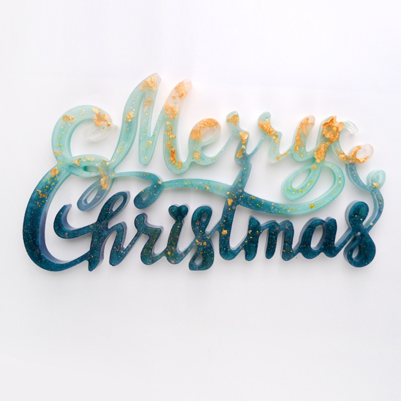 SIY  Merry Christmas Resin Molds Epoxy Casting Molds DIY Table Decor Xmas Gift Molds