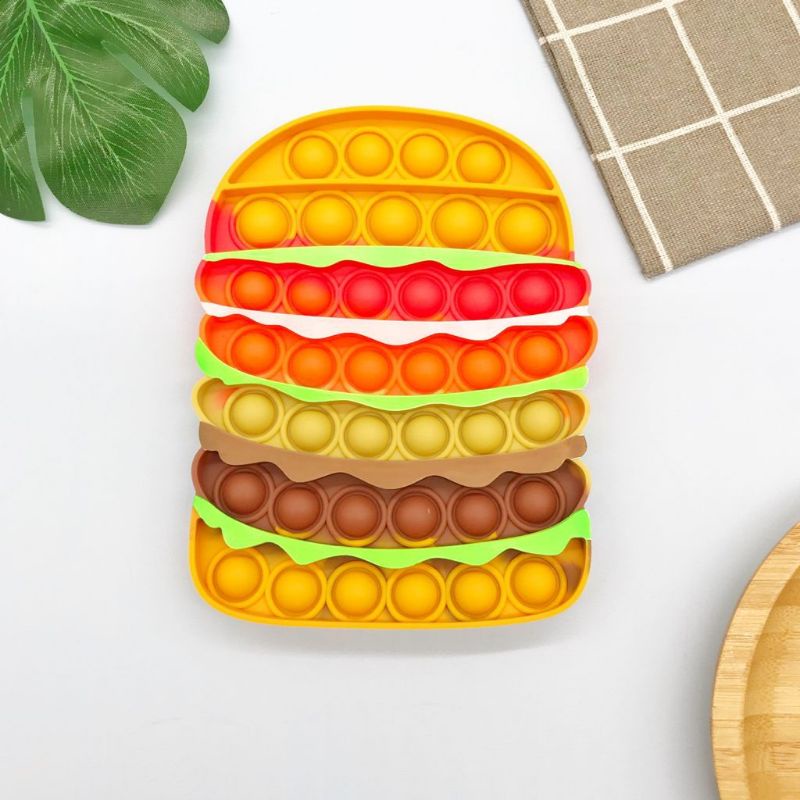 POP IT RAINBOW FIDGET TOYS Mainan Anak Edukasi Murah Pop Its Unicorn New Fidget Push Bubble Kids Kid-Burger RGB