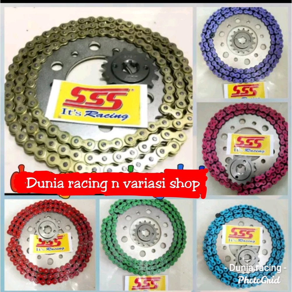 BARU Gear set SSS plus rante osaki warna untuk motor Honda CB150R old.