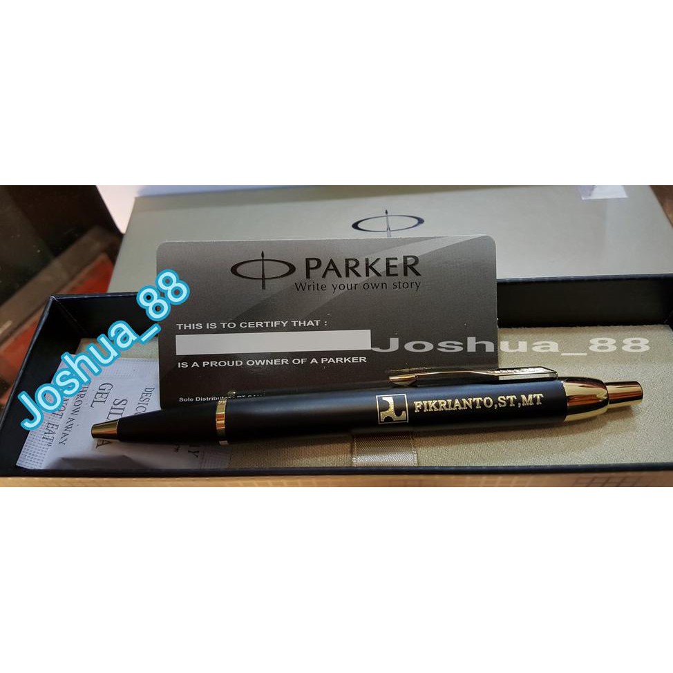 

Ballpoint pulpen PARKER IM Original Dinas pekerjaan umum PU bisa request logo dan nama sendiri