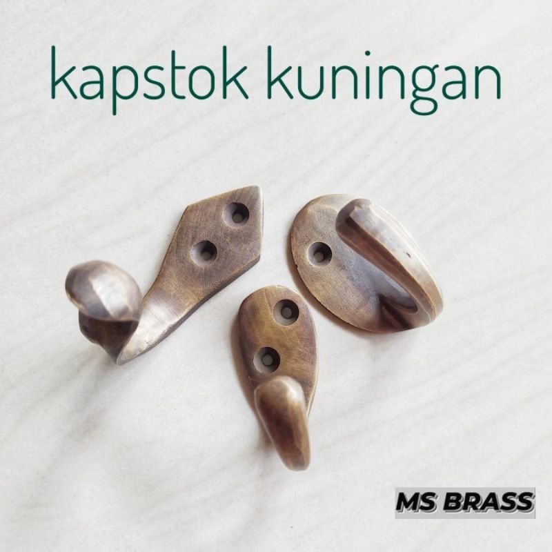 Kapstok Gantungan Baju Kuningan / Kapstok Pakaian Kuningan Hook