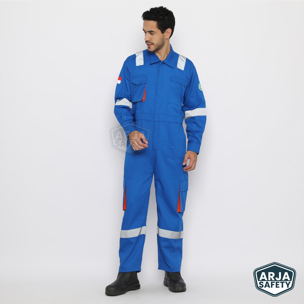 ARJA SAFETY [ FREE LOGO SAFETY &amp; BENDERA ] Wearpack Coverall Safety, Baju Kerja Proyek, Wearpack Safety, Wearpack Terusan, Baju Seragam Kerja Proyek, Katelpak Safety