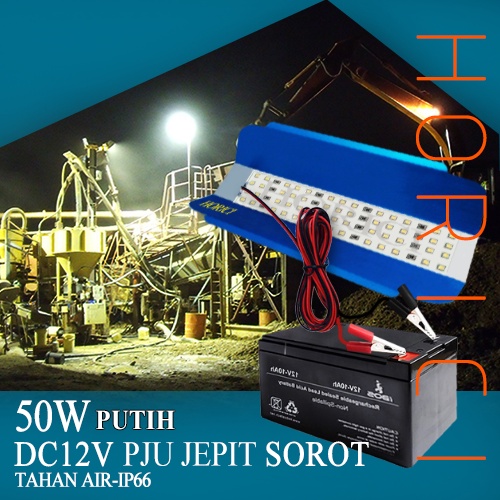 50W 12V DC PJU LED/DC12V BOLA JEPI 12W/SUNLAMP JEPIT AKI/SOROT OUTDOOR LAMPU JALAN