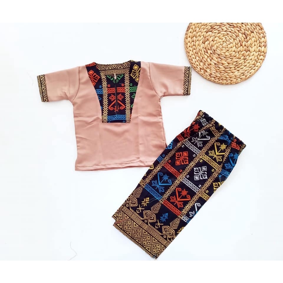 LOLLYLALYTHA - SETELAN BAJU KOKO ANAK LAKI-LAKI / KOKO BATIK / KEMEJA BATIK / HEM BATIK COUPLE / KEB