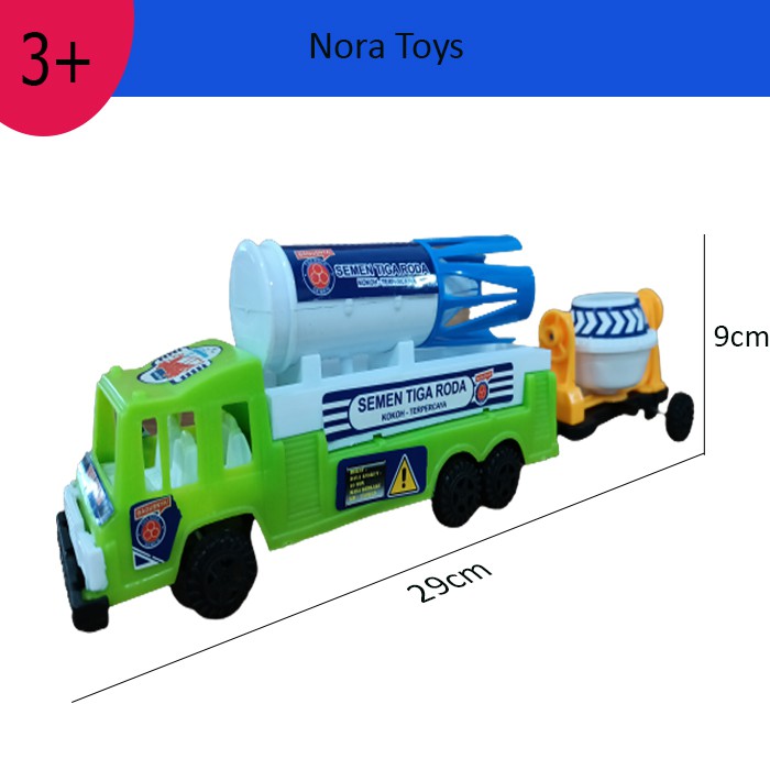 Mainan truk|mainan anak truk|mainan truk konstruksi + molen