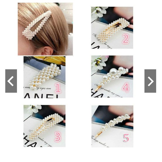 Fifi Fashion Pearl Hairclip Hairpin Korea Jepit Rambut Mutiara IMPORT