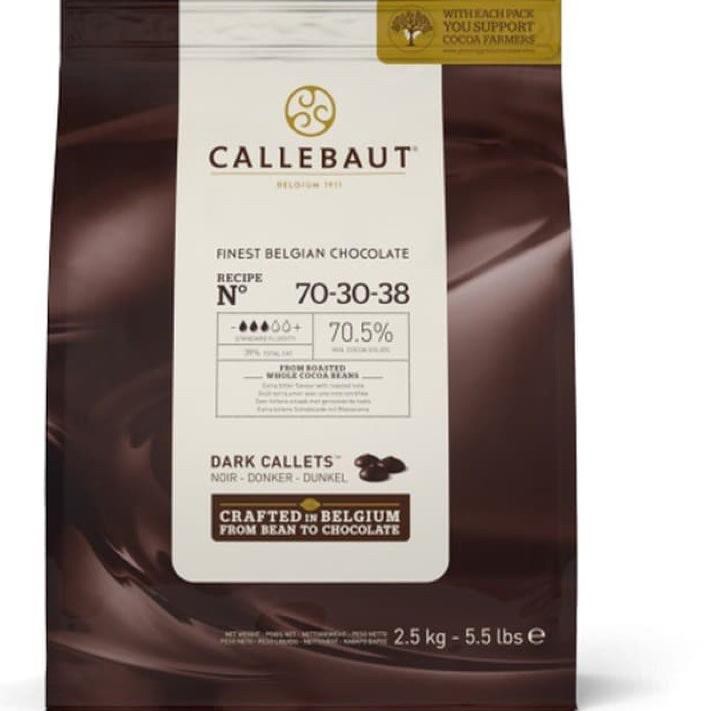 

8.8 CALLEBAUT 70 % DARK CHOCOLATE COUVERTURE CALLETS 70-30-38 cokelat coklat 250gr