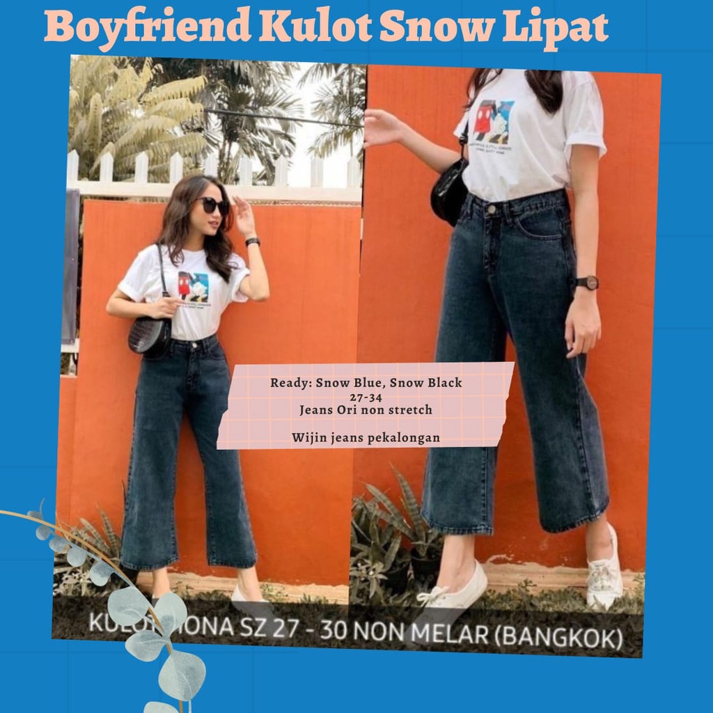 Celana Boyfriend Wanita Kulot Jeans Celana Boyfriend Jeans Kulot Celana Panjang Celana Wanita Celana