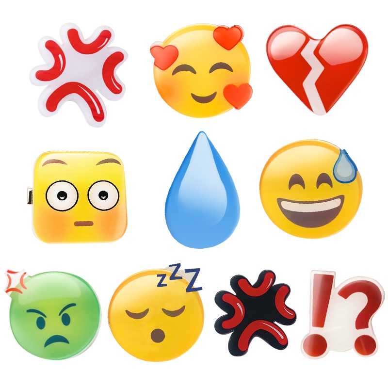 We Flower Jepit Rambut Bobby Pin Motif Kartun Emoji Angry Happy Untuk Anak Perempuan