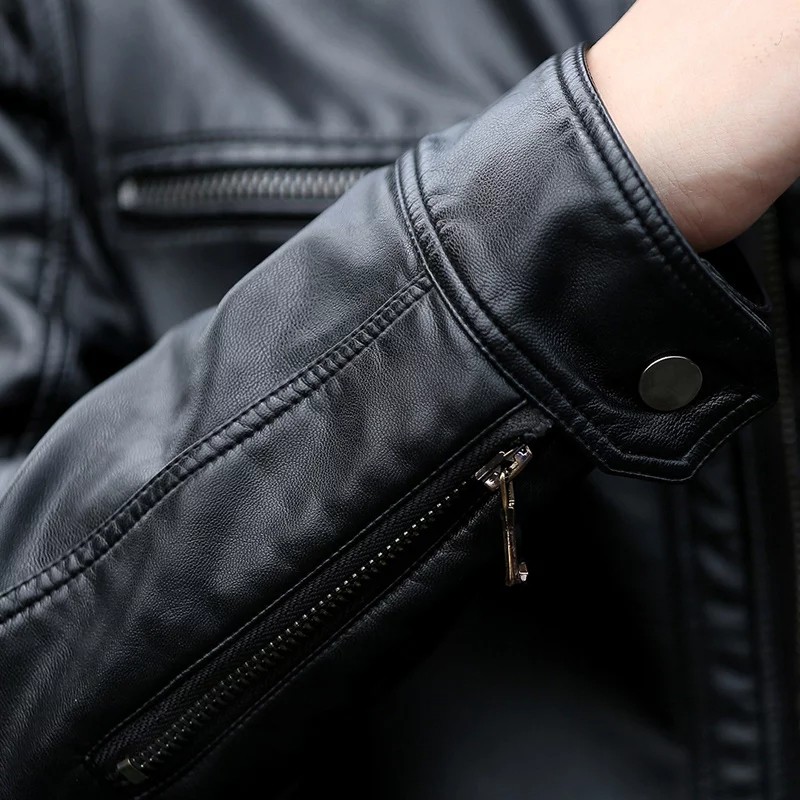 AL-Leather Jaket Kulit Pria Vector Hitam Coklat Tan S/M/L/XL/XXL/3XL