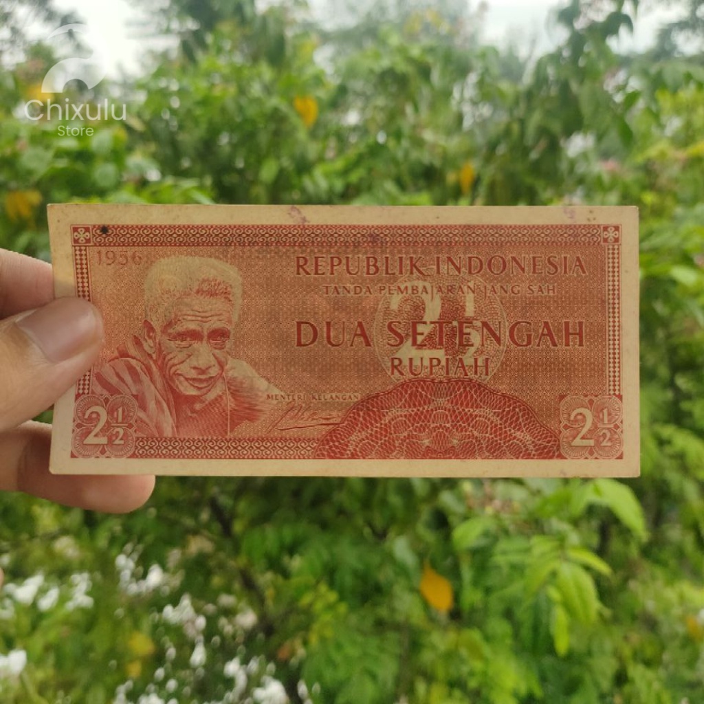 Uang Kertas Kuno Rp2 1/2 (Dua Setengah Rupiah) Suku Bangsa 1956 | Koleksi Uang Lama Indonesia