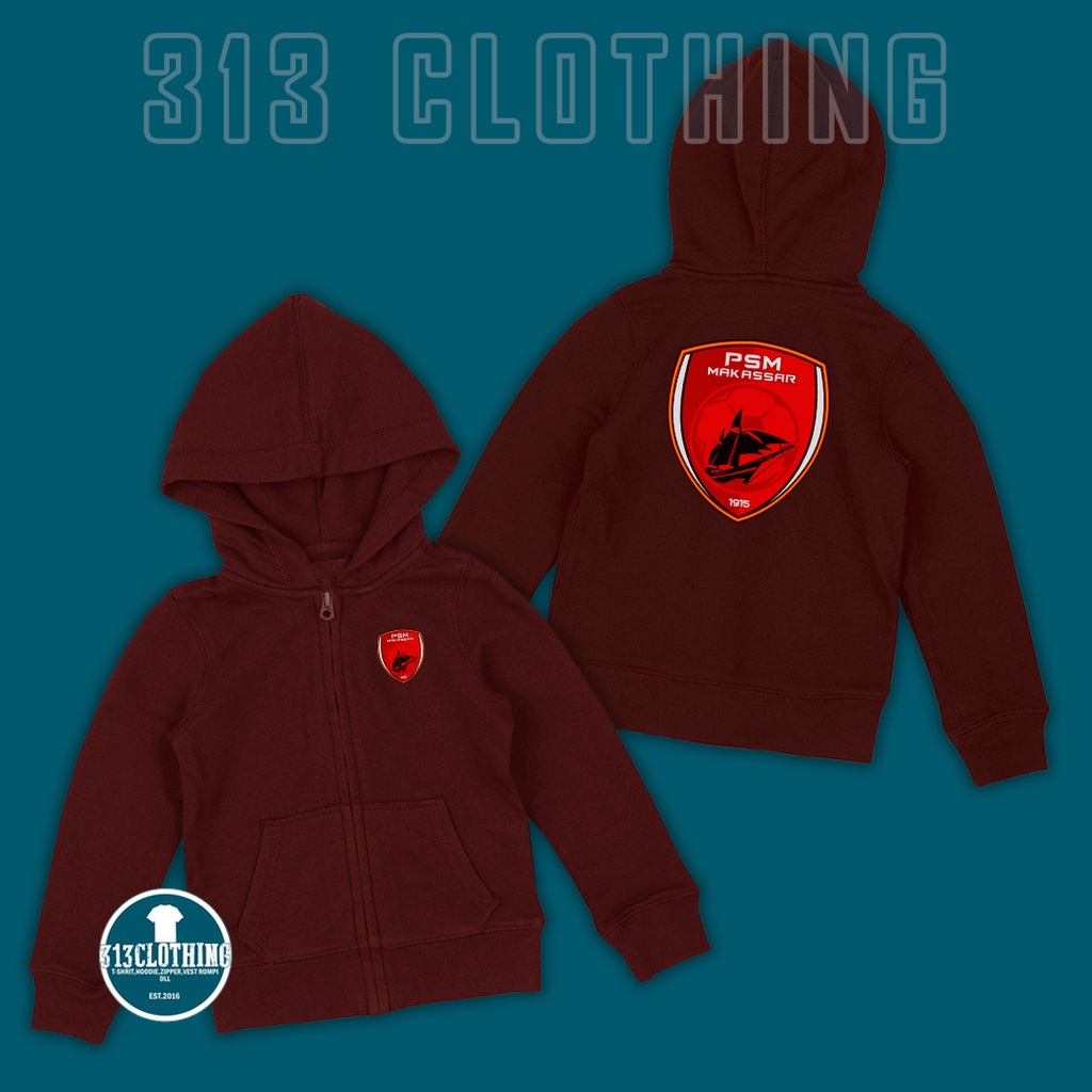Jaket Hoodie Zipper Anak PSM Makassar Jaket Anak PSM Makassar
