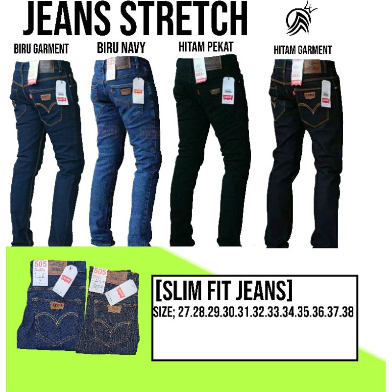  Celana  Jeans Cowok Slim  Fit  Shopee Indonesia