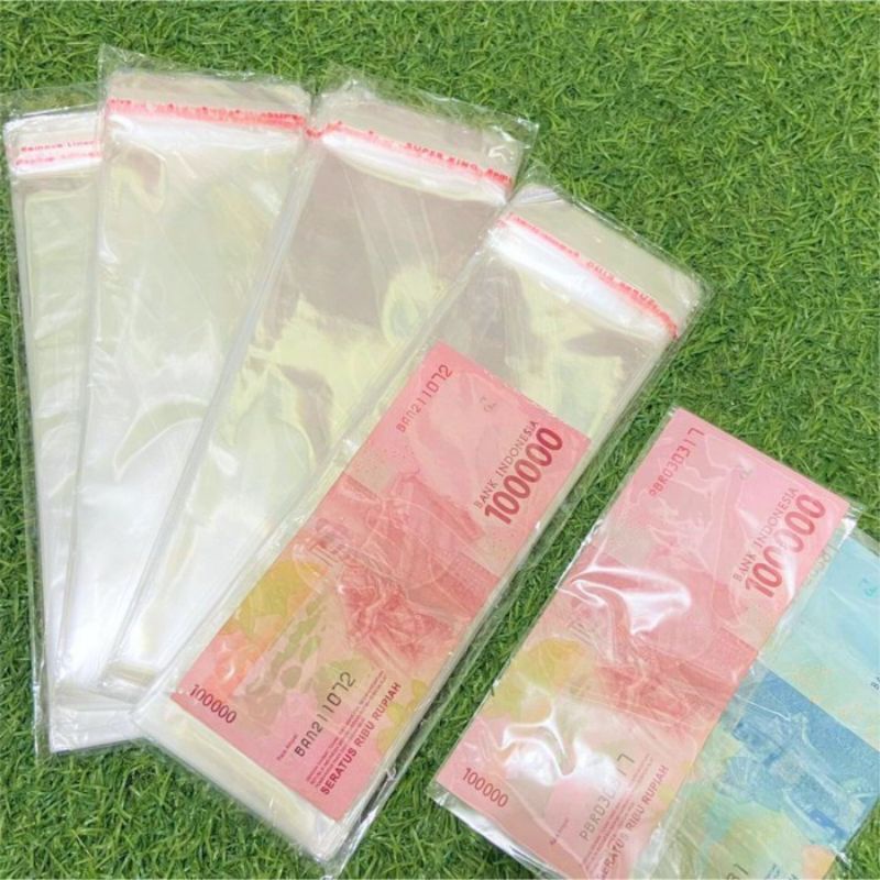 

plastik opp bening buket uang 7x15 isi 100