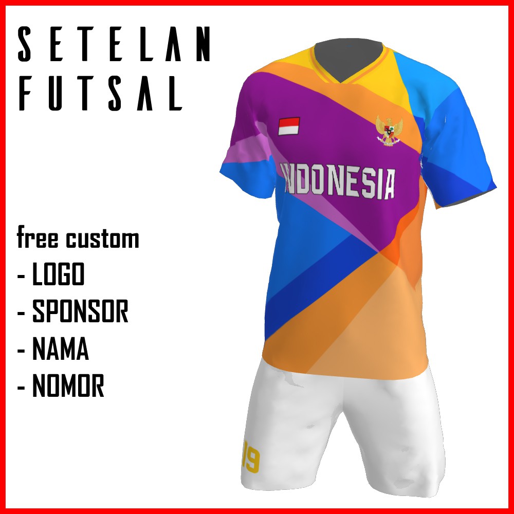 Bikin Jersey Futsal Custom Printing , Baju Kaos Jersey Setelan