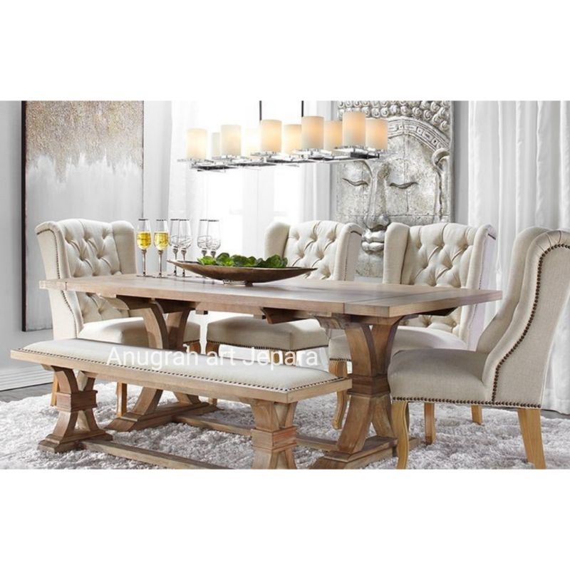 meja makan jati mewah meja makan modern klasik jati