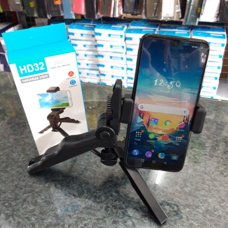 Tripod Mini HD32 Phone Holder untuk Vlog jogya (wajib belanja bubble)