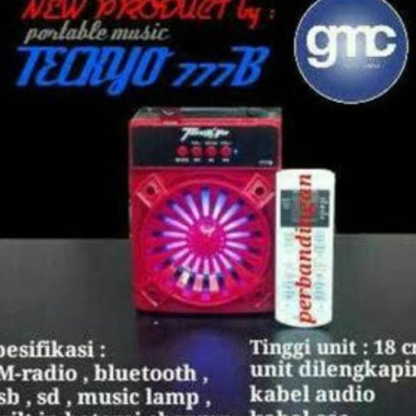 BLUETOOTH Speaker Teckyo 777 B | Audio Portable Gmc Teckyo 777b | Box Musik Mini mp3 Usb + Remote