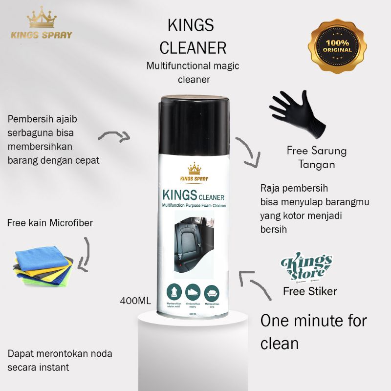 ALL CLEAR  MULTI FOAM CLEANER -  PEMBERSIH SERBAGUNA - SATUAN (1PCS) - ORIGINAL - KINGS CLEANER