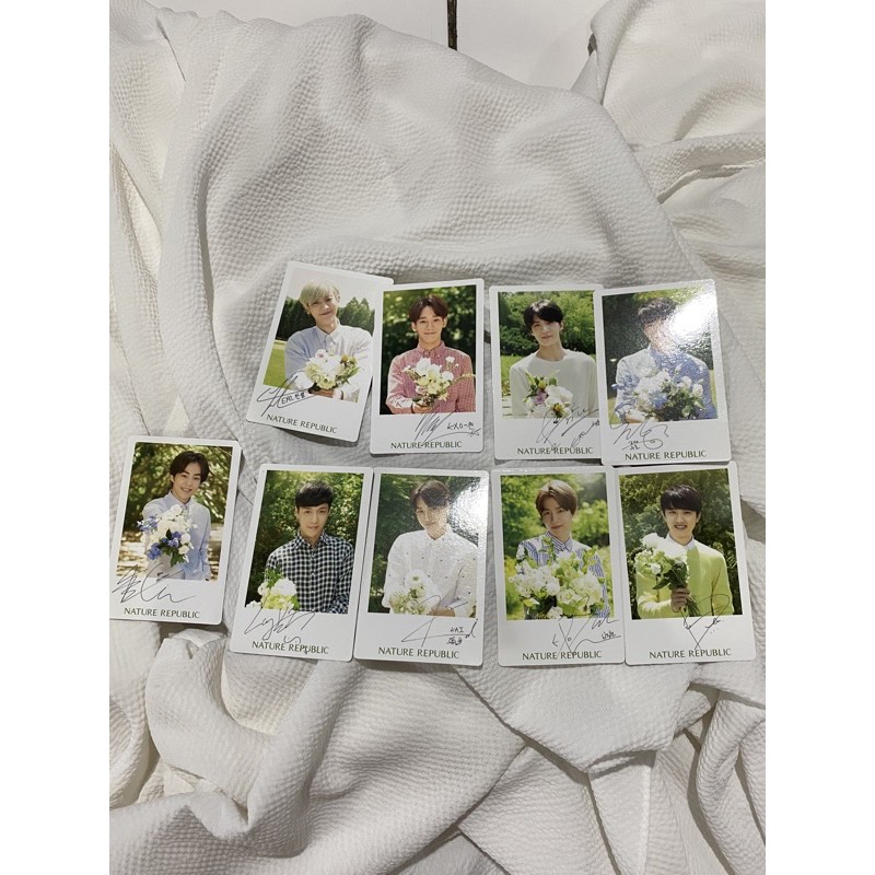 (Ready Stock) Xiumin Lay Suho Chen Chanyeol Photocard PC EXO X Nature Republic Official Natrep Limit