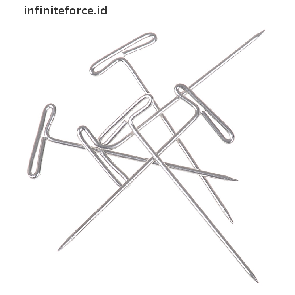 (Infiniteforce.Id) 50pcs Pin T Bahan Metal Panjang 32 / 35MM Untuk Diy