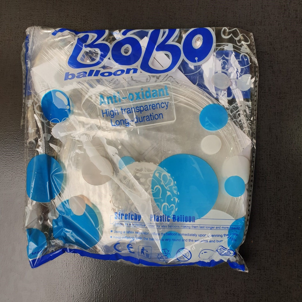 Balon Bobo biru PVC 20 inch per bungkus isi 50 lembar - 20 inch