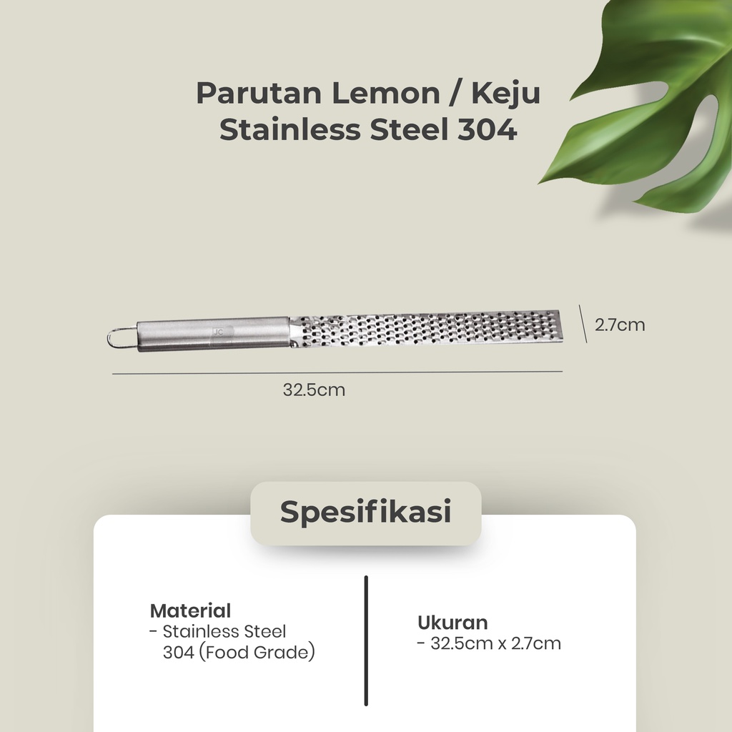 GRATER LEMON STAINLESS STEEL | PARUTAN JERUK KEJU BAWANG - K3J585