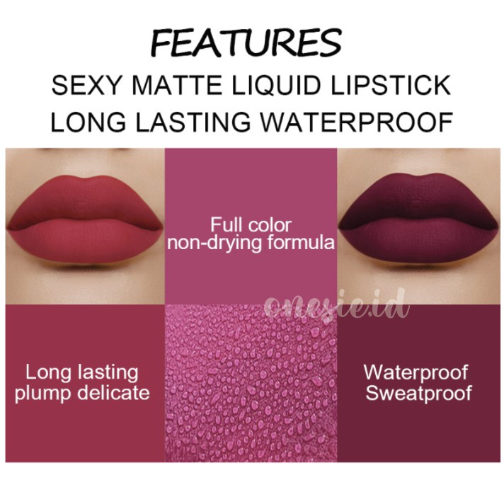 DNM Liquid Lipstik Matte Lipstick Long Lasting Matte 19 Colour Waterproof And Drable LA082