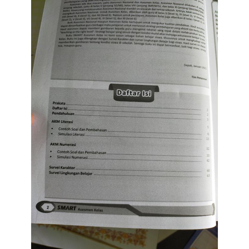 ORI buku teks smart asesmen kelas 1 penerbit Arya duta edisi terbaru