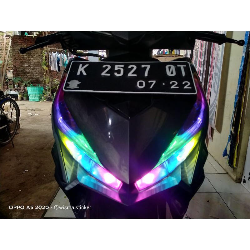 Stiker Lampu Alis Vario / Stiker Lampu Alis Vario 125/150 Led / Stiker Lampu Alis RGB / Stiker Murah