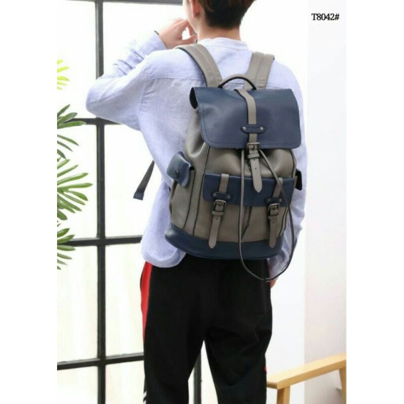 [ KULIT ASLI ] Coach Hudson Backpack Bahan kulit (pebbled leather)