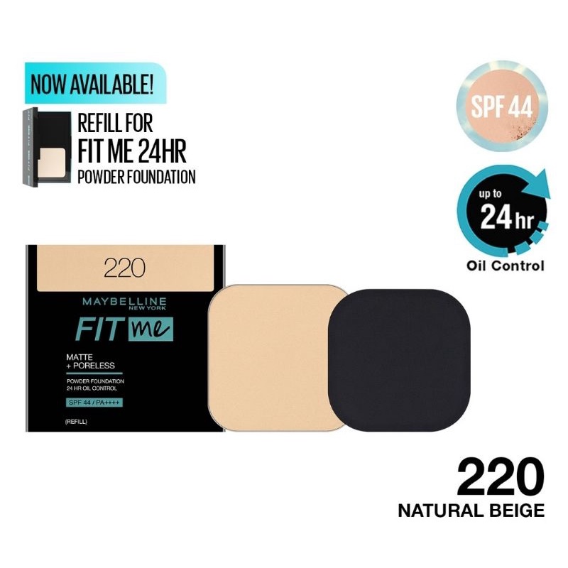 (Refill) Maybelline Fit Me Matte + Porless Powder Foundation