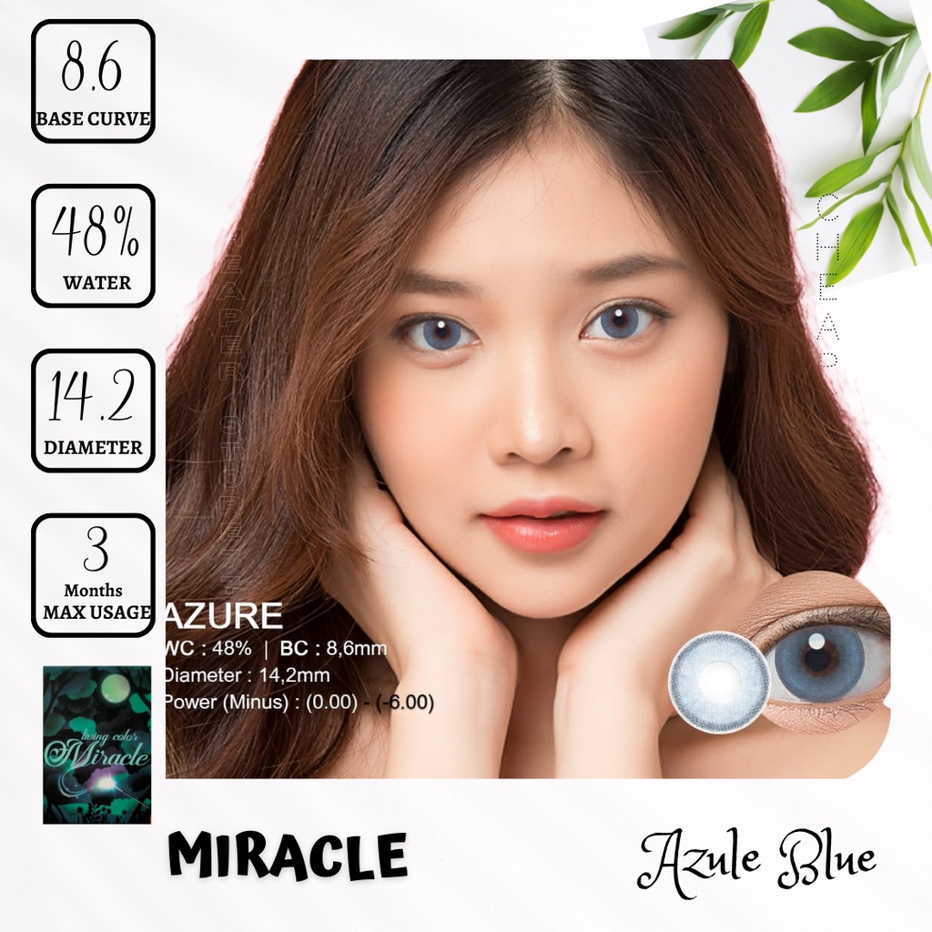 SOFTLENS LIVING COLOR - MIRACLE 14.20 MM MINUS -3.00 SD -6.00
