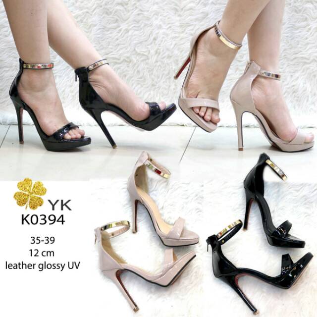 OSshoes 0394 premium heels 12cm 12 cm import shoes wanita high heels highheels bandstrap