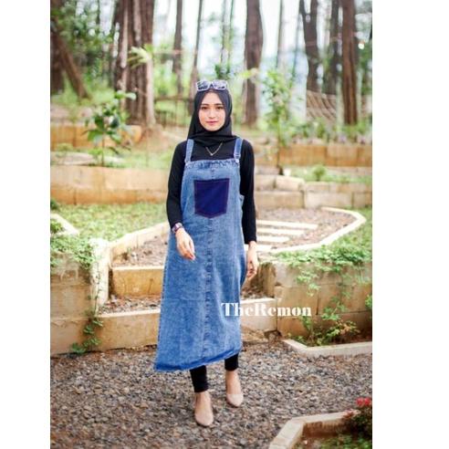 Paling Diminati.. PROMO OVERAL JEANS FIT XL & XXL/OVERAL JEANS BIG POCKET JANETA/OVERALL ROK KODOK J