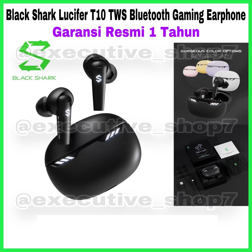 Black Shark Lucifer T10 TWS Bluetooth Gaming Earphone Garansi Resmi 1 Tahun