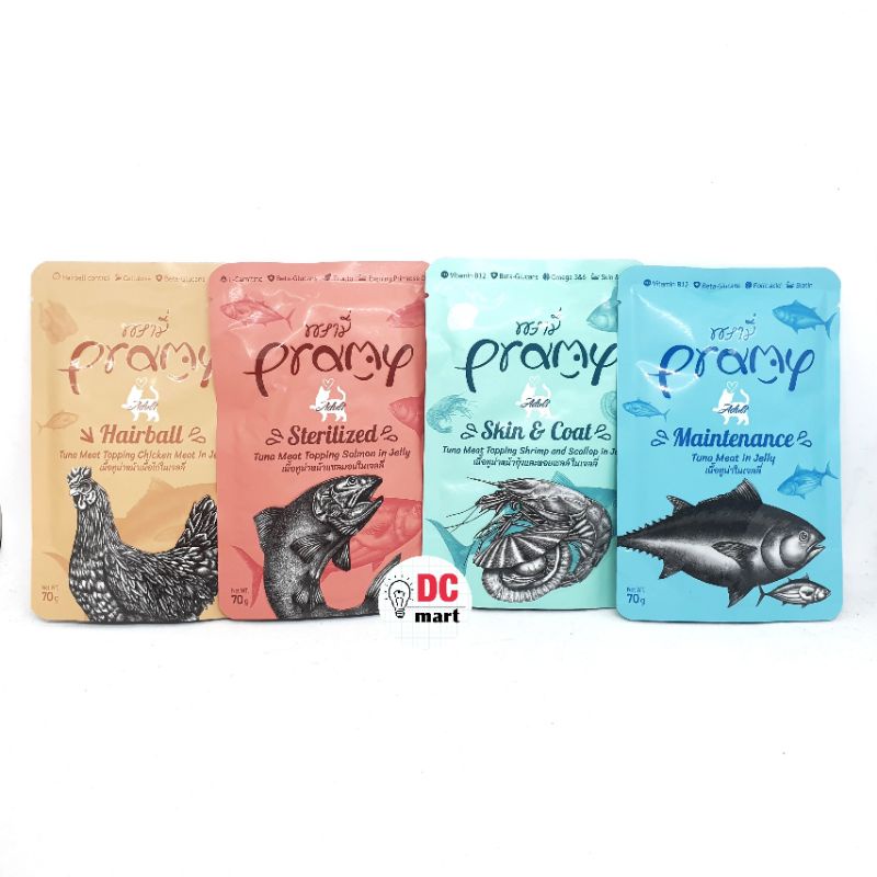 PRAMY CAT POUCH 80 Gram / Makanan Cair Kucing Sachet