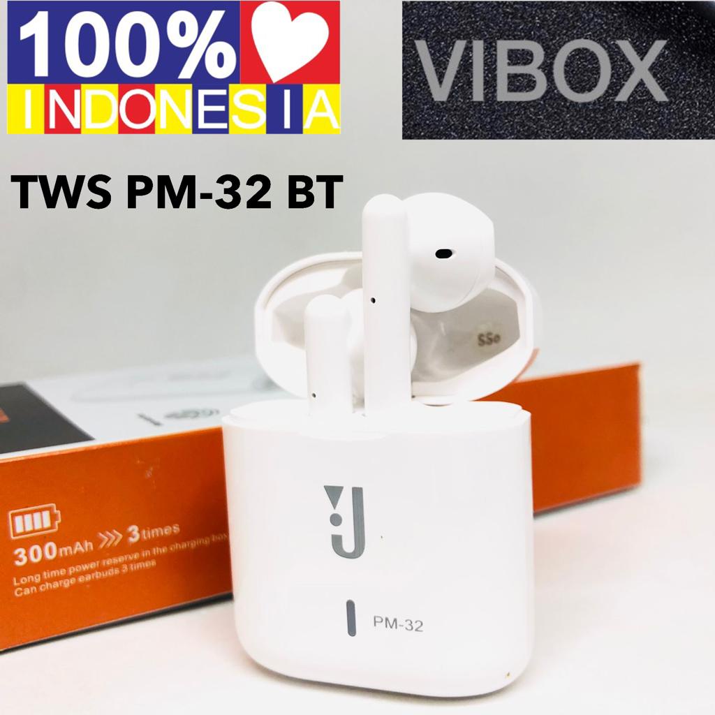 Headset Bluetooth VIBOX TWS PM-32 Wireless Earphone J-B-L TWS J PM-32 PROMO SULTAN