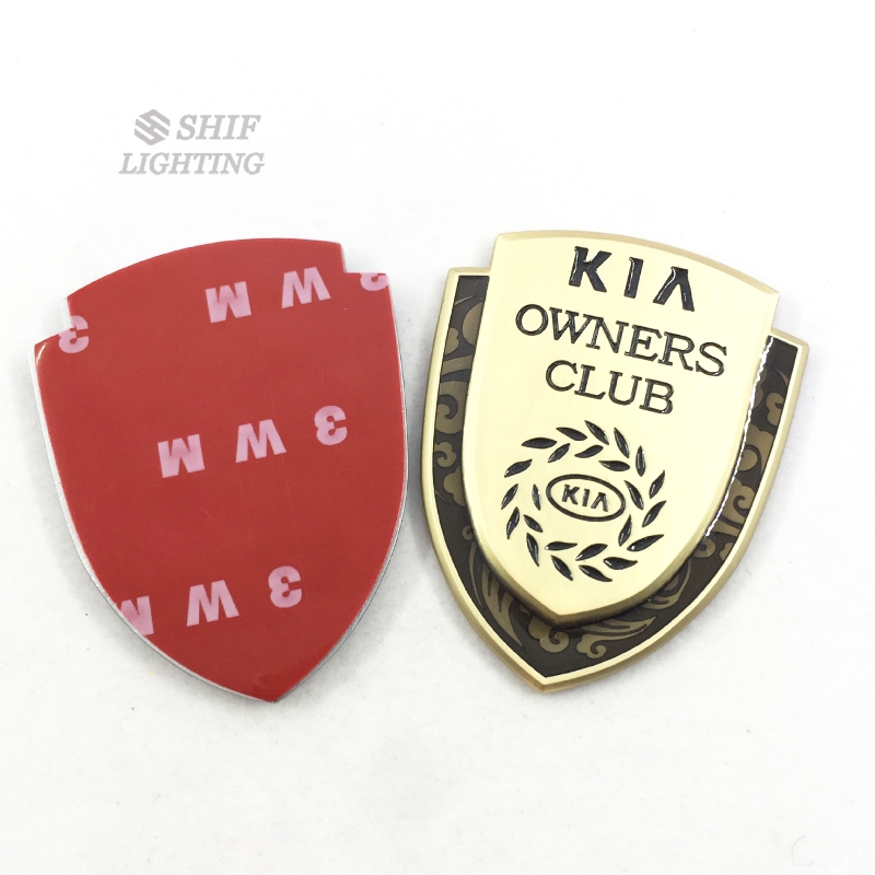 1Pc Stiker Emblem Logo KIA OWNERS CLUB Bahan Metal Untuk Dekorasi Mobil