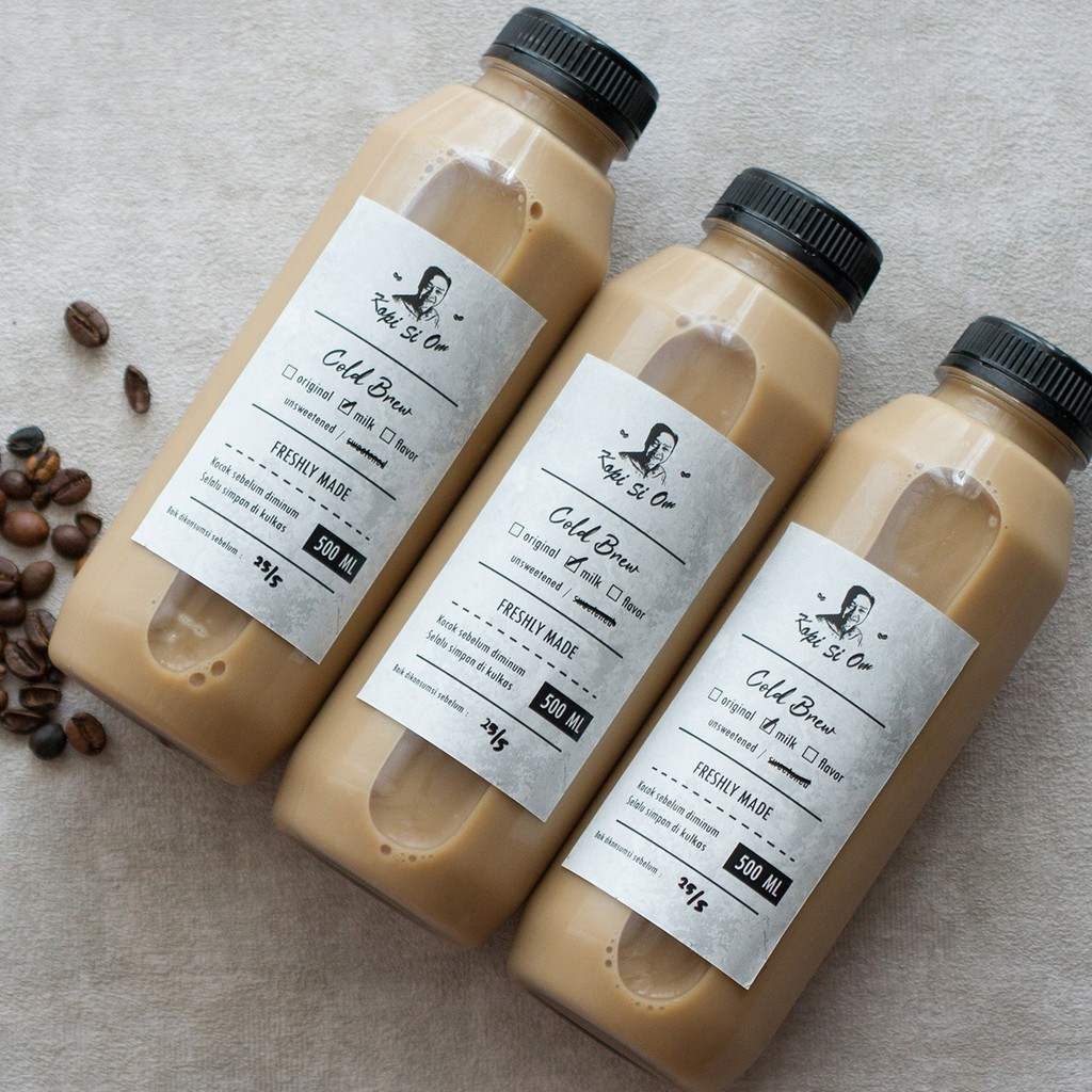 

Paket 3 botol Cold Brew Coffee Milk / Kopi Susu 500 ml