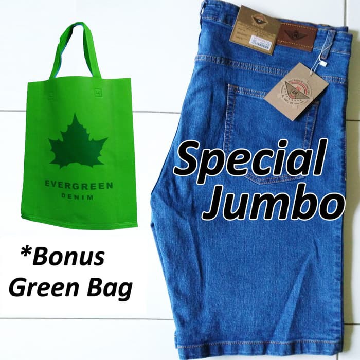 MY CELANA PENDEK JEANS STRETCH PRIA/WANITA JUMBO SIZE