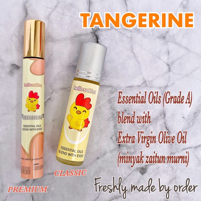 TANGERINE Essential Oil + Evoo / minyak zaitun / obat herbal alami anti stres depresi gelisah cemas