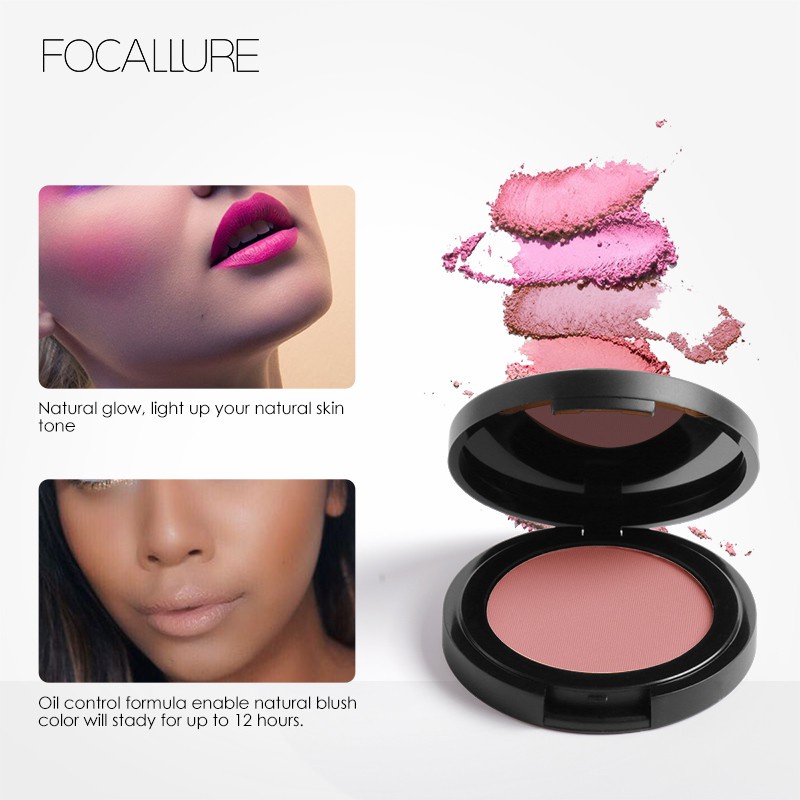 FOCALLURE Long Lasting Natural Blusher Face Cheek Blush Makeup