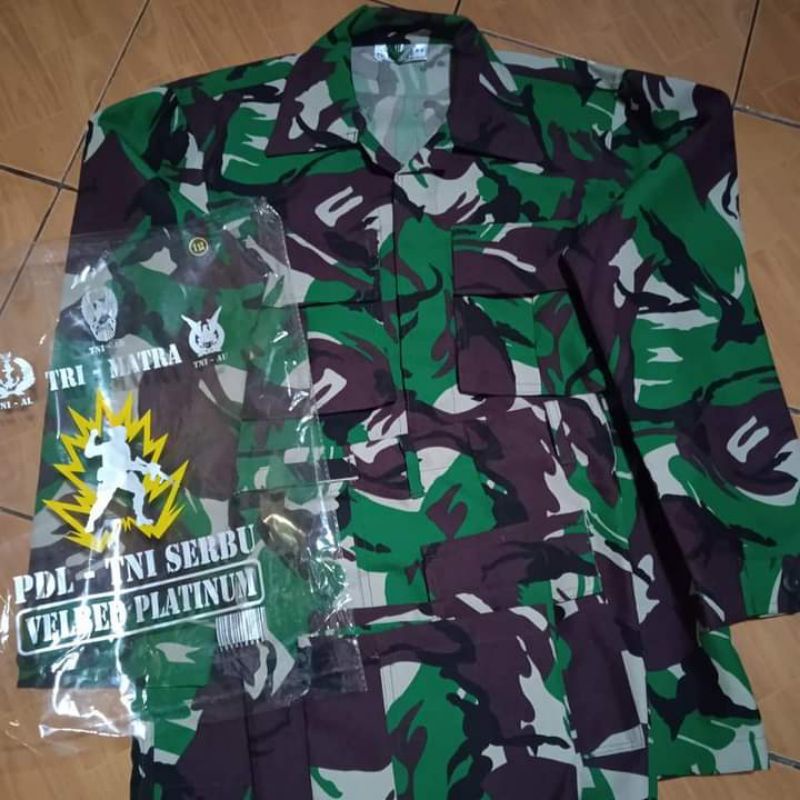 BAJU PDL VELBED SERBU TRIMATRA PLATINUM + ATRIBUT