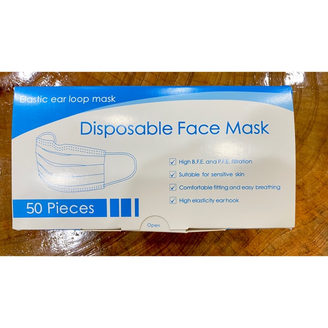 Masker 3ply Earloop 50 pcs / Disposable 3ply Mask