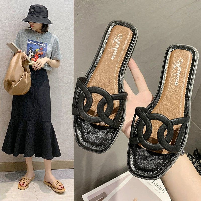 Medan Termurah KD005 Model lingkaran lentur nyaman Sendal wanita import Sandal fashion import