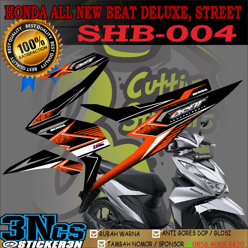 Jual COD Stripping Honda Beat Deluxe, Sticker Variasi 04 Honda Beat