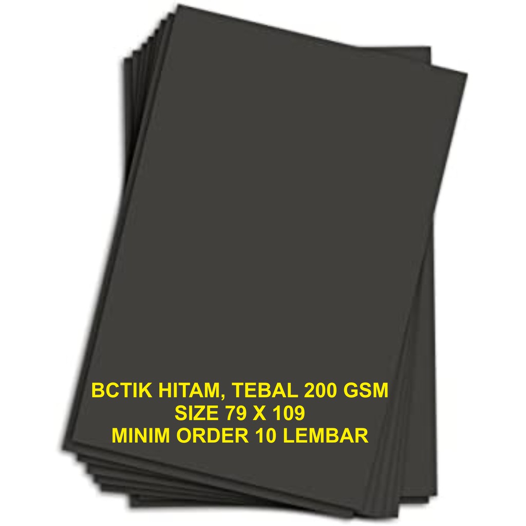 

KERTAS BC HITAM TEBAL 200 GSM / KERTAS KADO