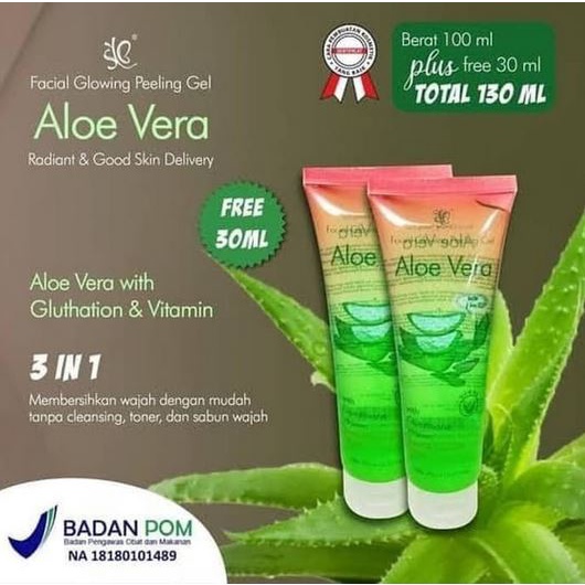 FACIAL GLOWING PEELING GEL ALOE VERA 3 in 1 BY SYB ORIGINAL BPOM